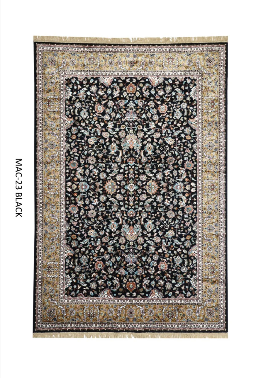 Kashmiri Persian Design Carpet For Living Room Bedroom And For Hall | Machine Woven Designer Anti Skid Carpets