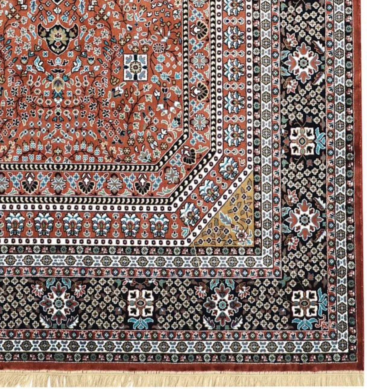 Kashmiri Persian Design Carpet For Living Room Bedroom And For Hall | Machine Woven Designer Anti Skid Carpets - Image 2