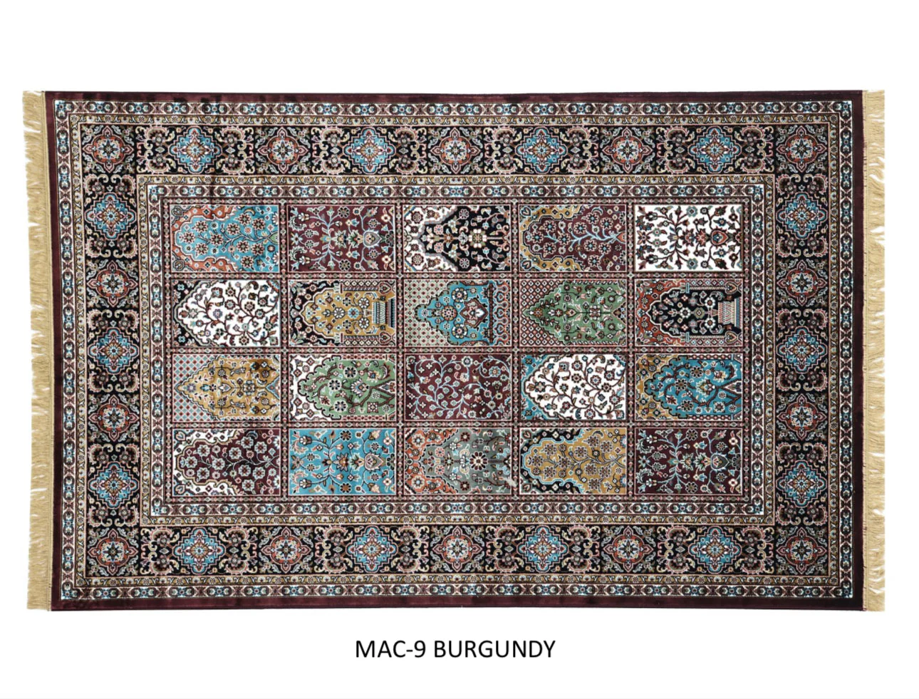 Kashmiri Persian Design Carpet For Living Room Bedroom And For Hall | Machine Woven Designer Anti Skid Carpets - Image 2