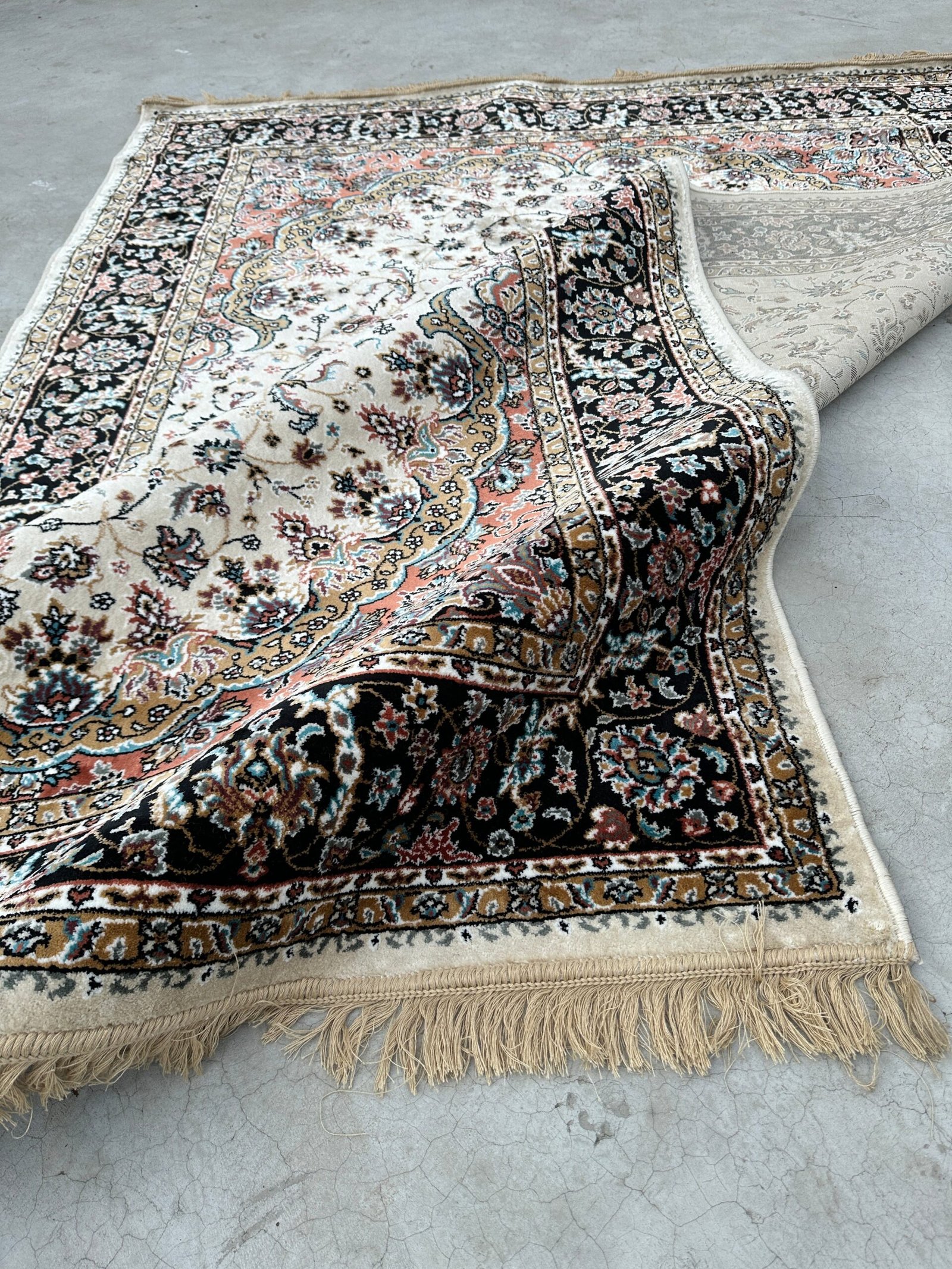 Kashmiri Persian Design Carpet For Living Room Bedroom And For Hall | Machine Woven Designer Anti Skid Carpets - Image 5