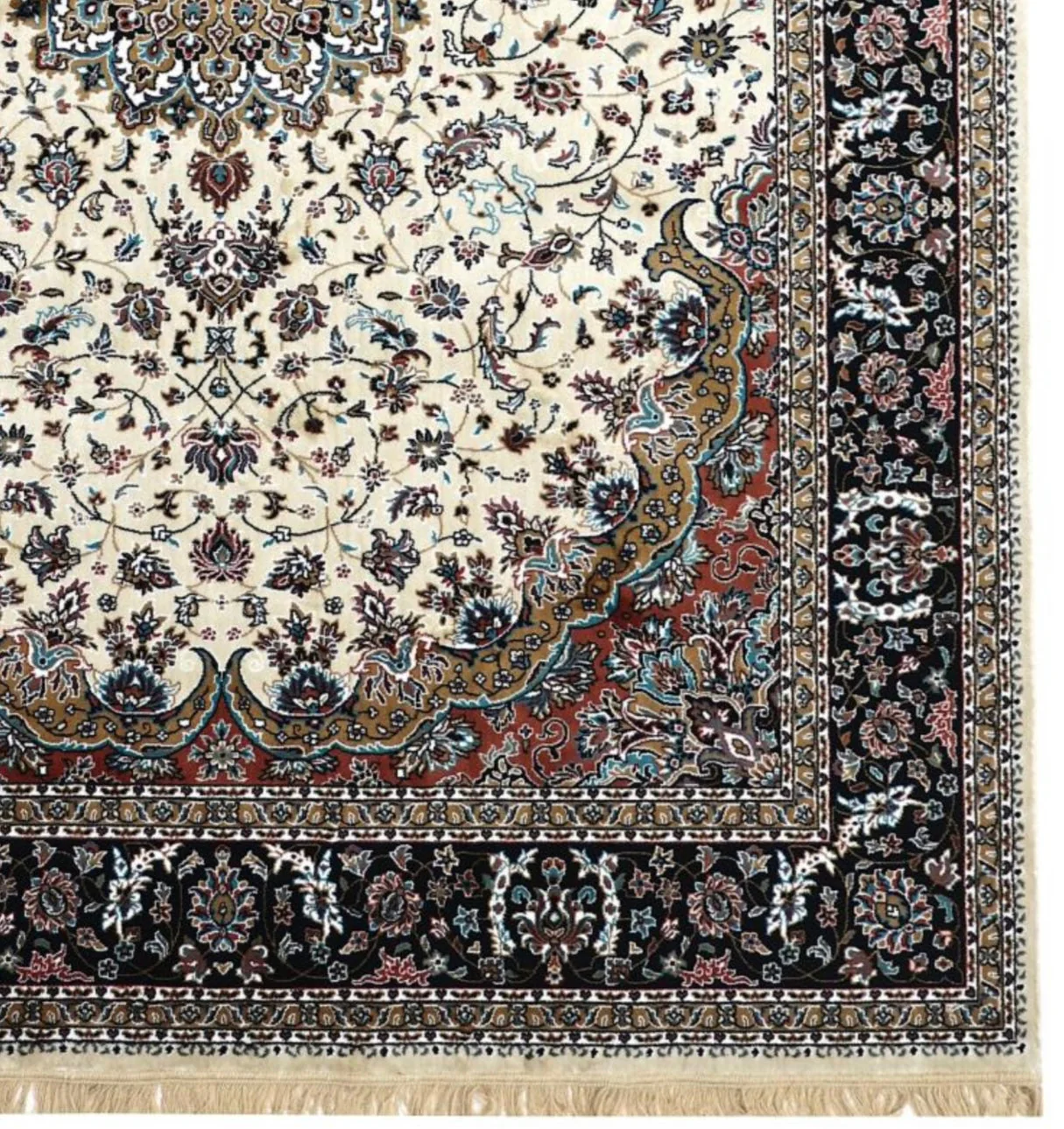 Kashmiri Persian Design Carpet For Living Room Bedroom And For Hall | Machine Woven Designer Anti Skid Carpets - Image 4