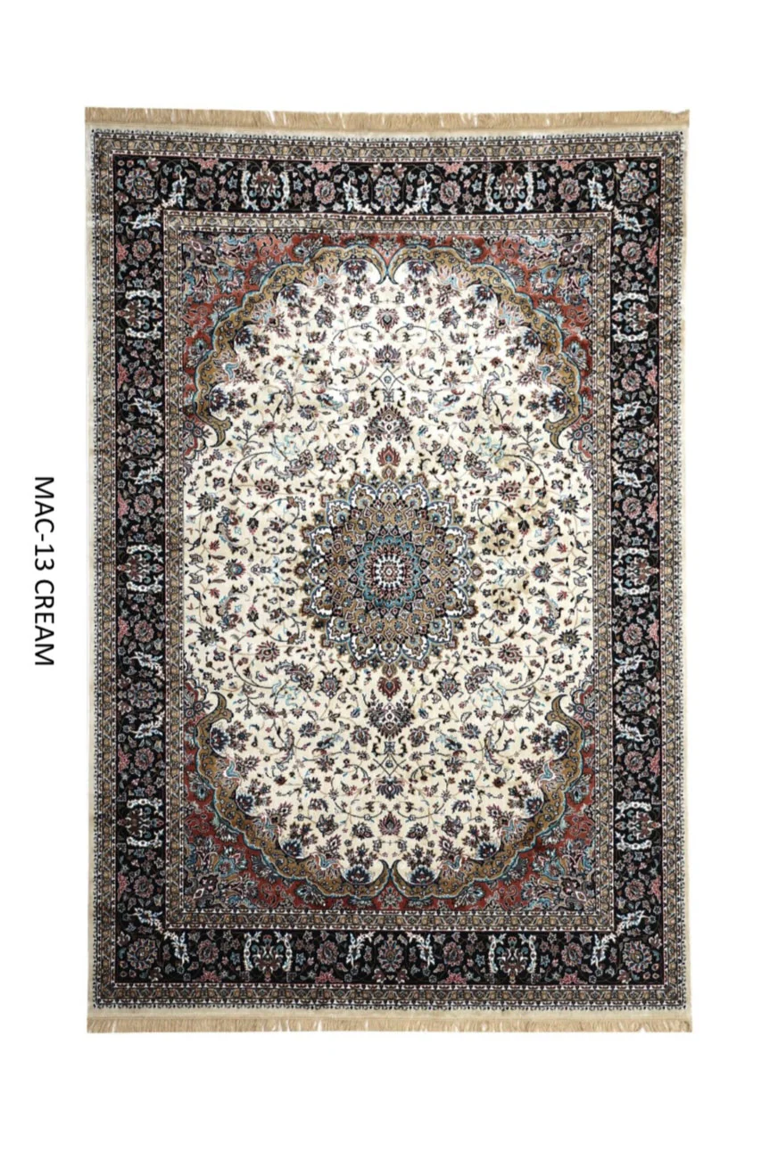 Kashmiri Persian Design Carpet For Living Room Bedroom And For Hall | Machine Woven Designer Anti Skid Carpets