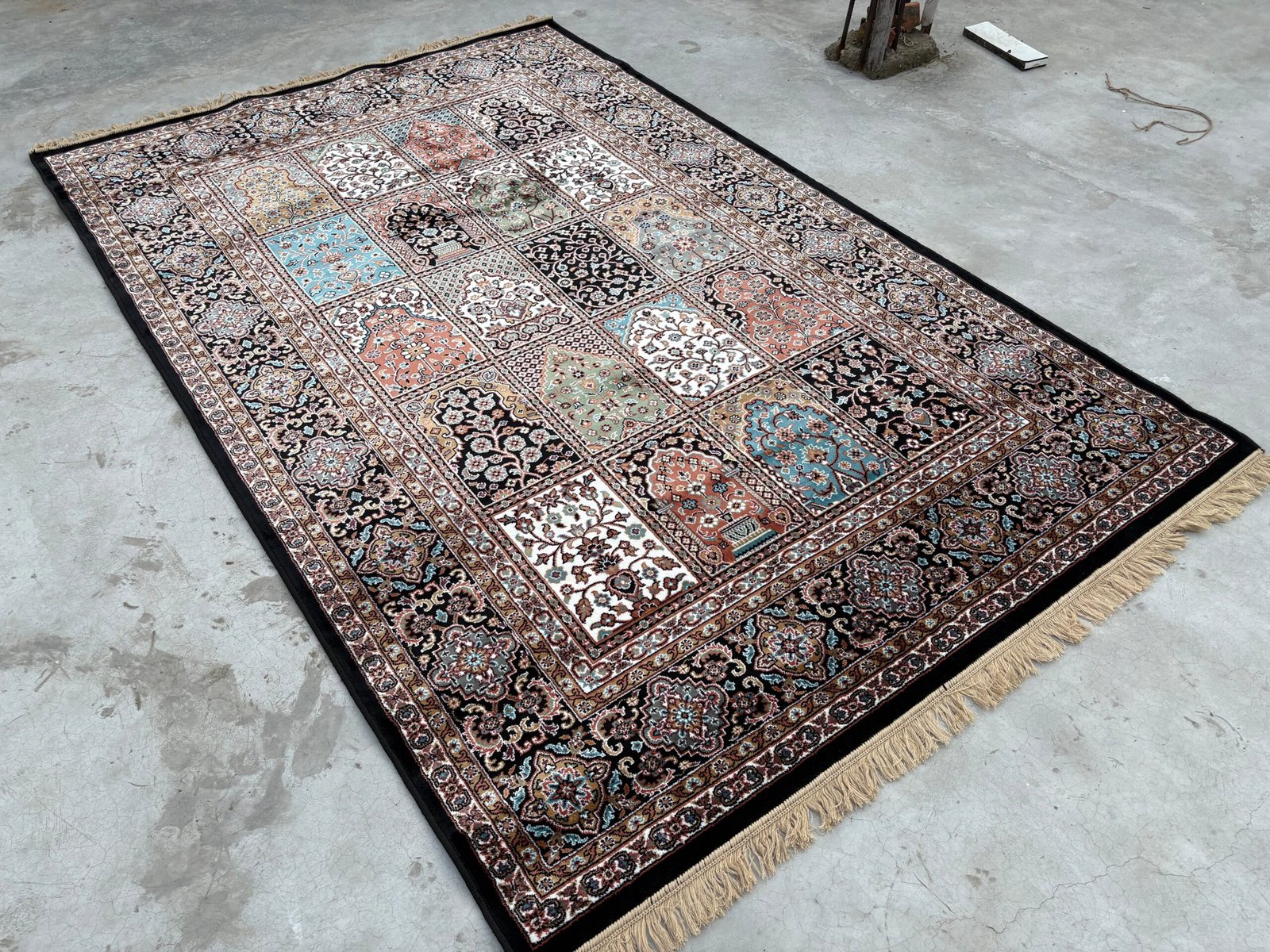 Kashmiri Persian Design Carpet For Living Room Bedroom And For Hall | Machine Woven Designer Anti Skid Carpets - Image 4