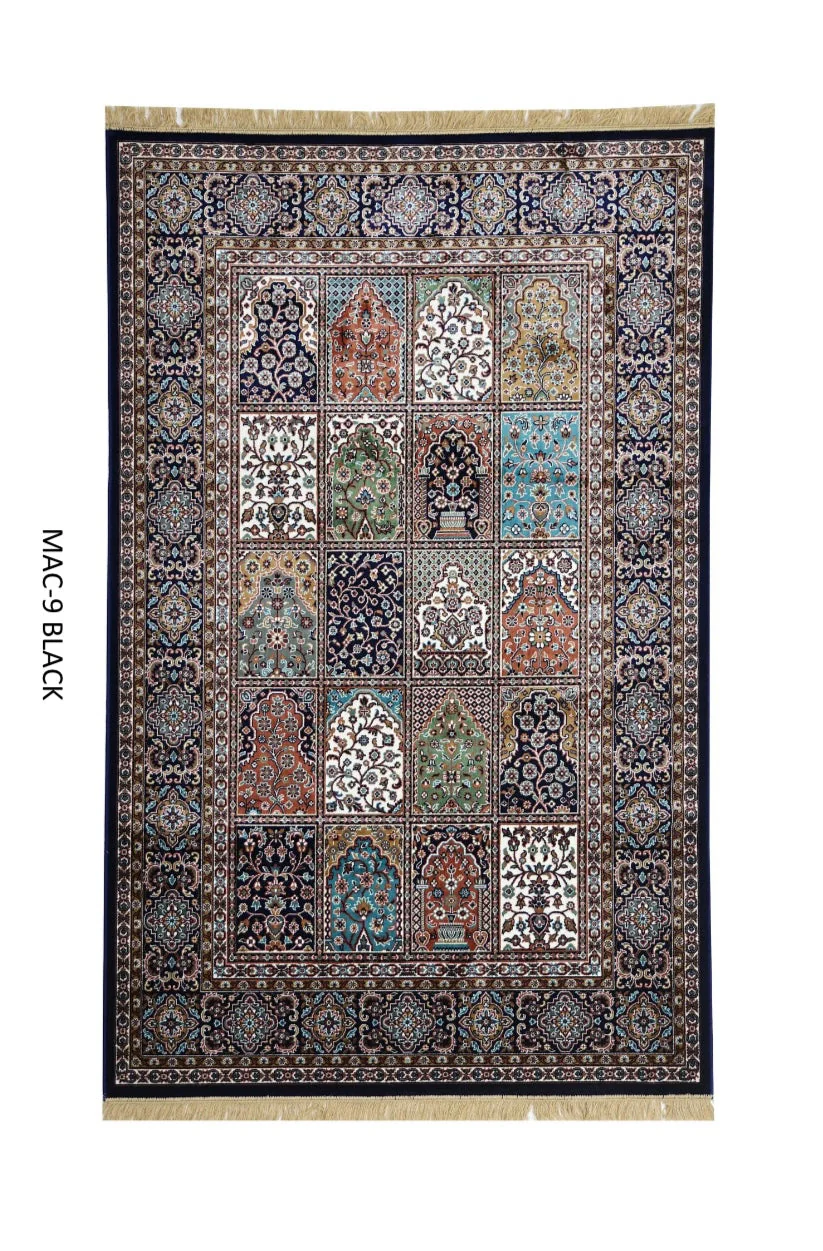 Kashmiri Persian Design Carpet For Living Room Bedroom And For Hall | Machine Woven Designer Anti Skid Carpets