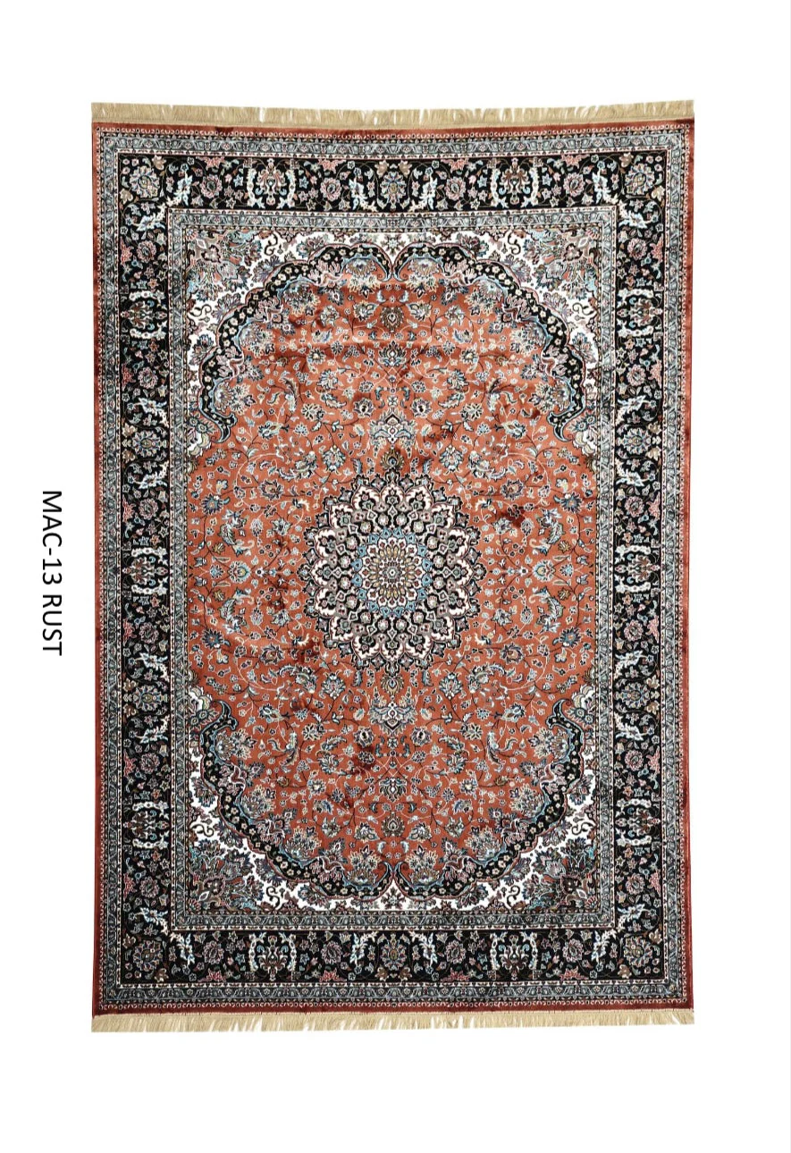 Kashmiri Persian Design Carpet For Living Room Bedroom And For Hall | Machine Woven Designer Anti Skid Carpets - Image 3