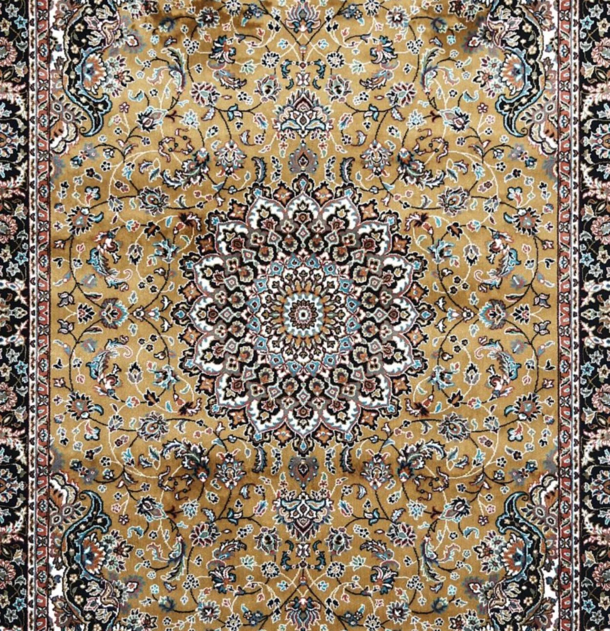 Kashmiri Persian Design Carpet For Living Room Bedroom And For Hall | Machine Woven Designer Anti Skid Carpets - Image 3