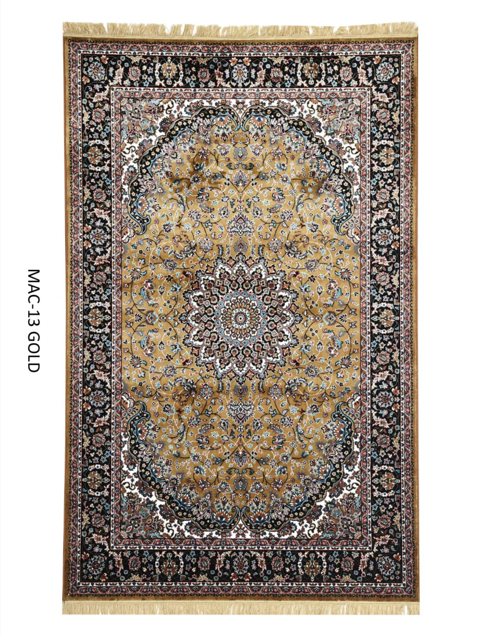 Kashmiri Persian Design Carpet For Living Room Bedroom And For Hall | Machine Woven Designer Anti Skid Carpets - Image 2