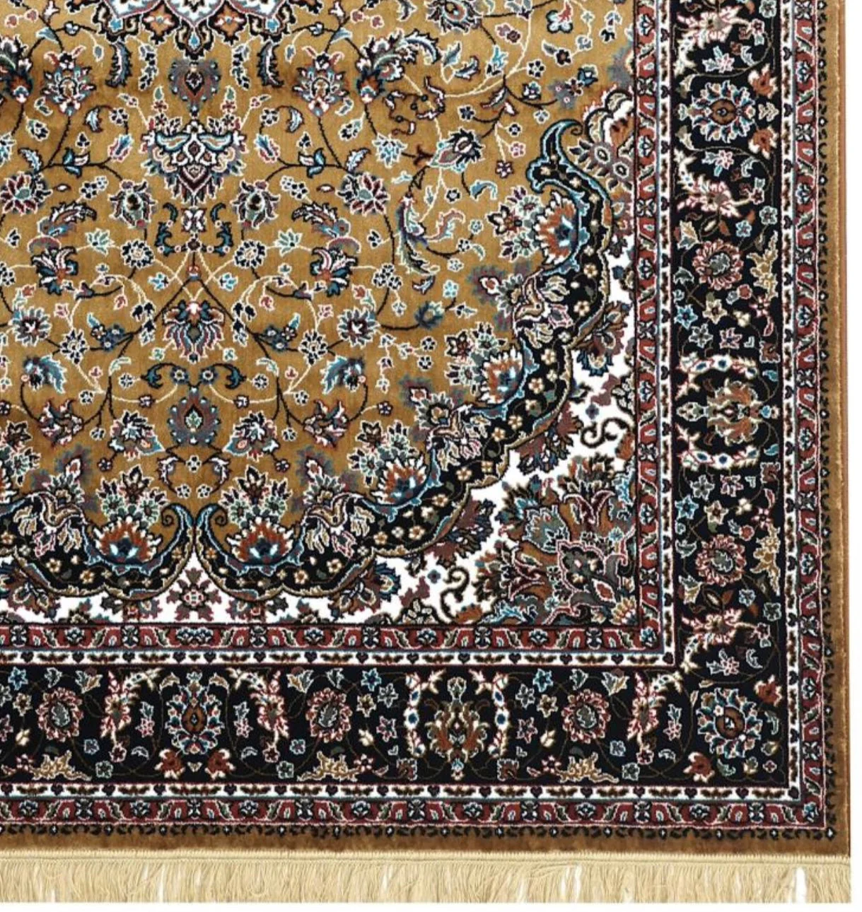 Kashmiri Persian Design Carpet For Living Room Bedroom And For Hall | Machine Woven Designer Anti Skid Carpets - Image 4