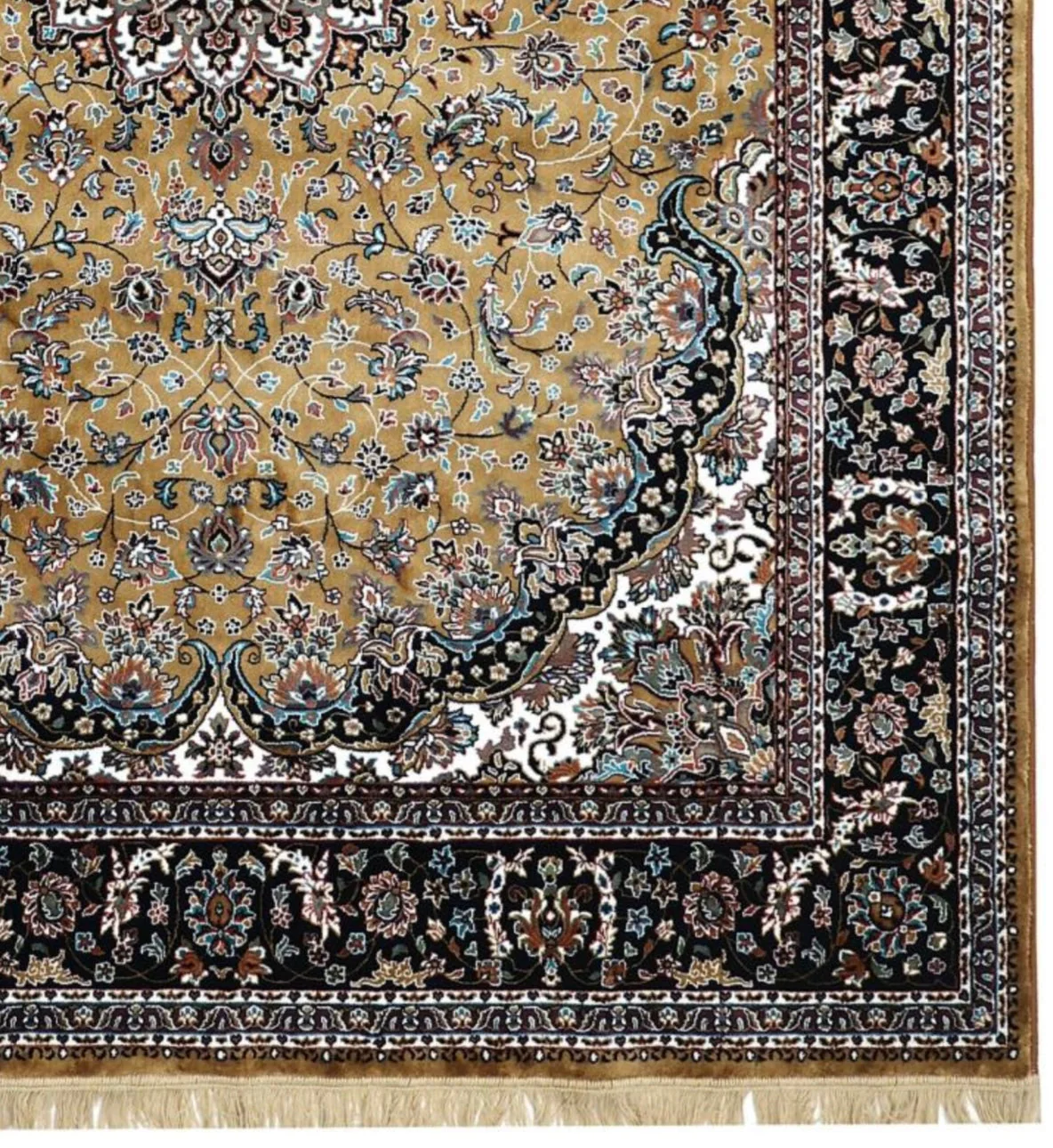 Kashmiri Persian Design Carpet For Living Room Bedroom And For Hall | Machine Woven Designer Anti Skid Carpets - Image 3