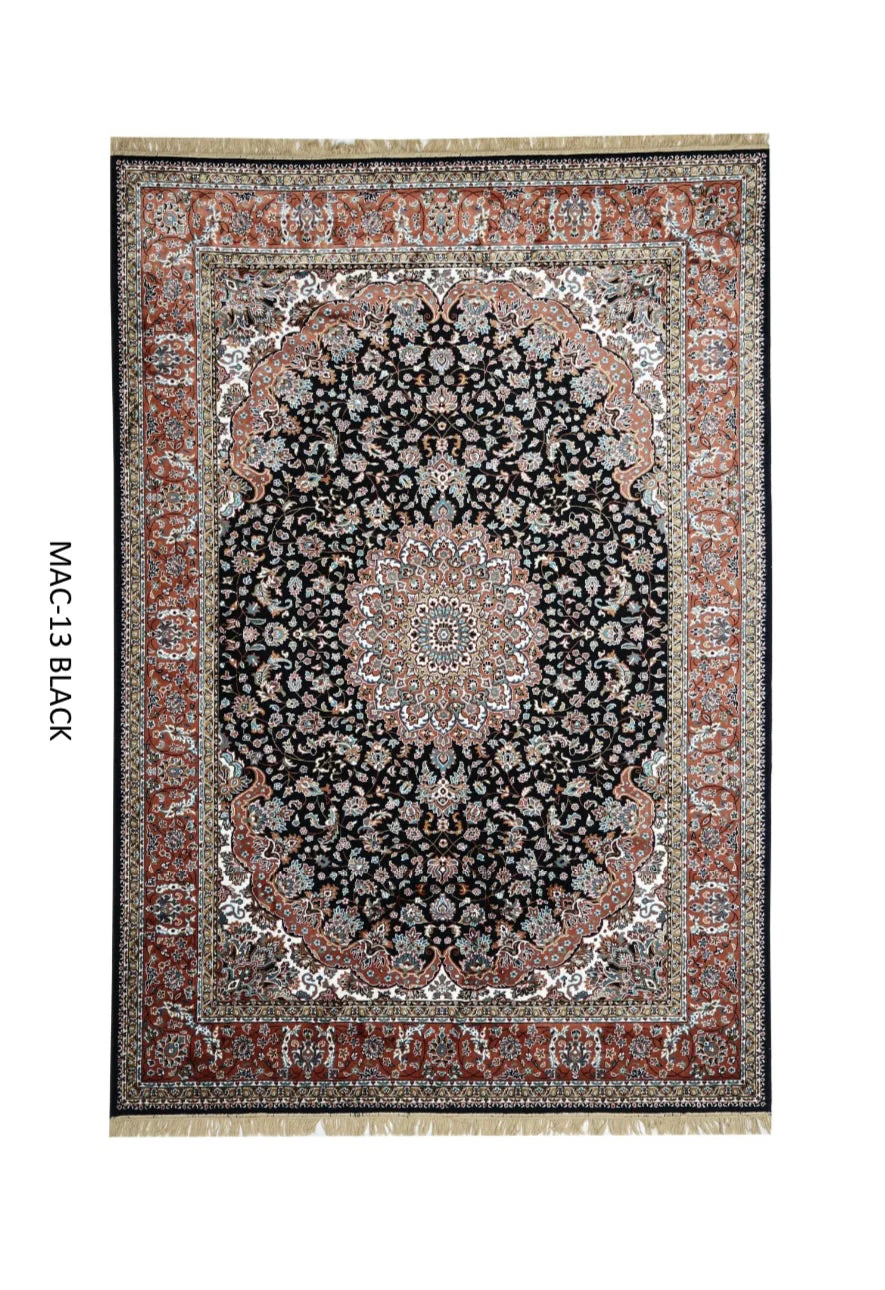 Kashmiri Persian Design Carpet For Living Room Bedroom And For Hall | Machine Woven Designer Anti Skid Carpets