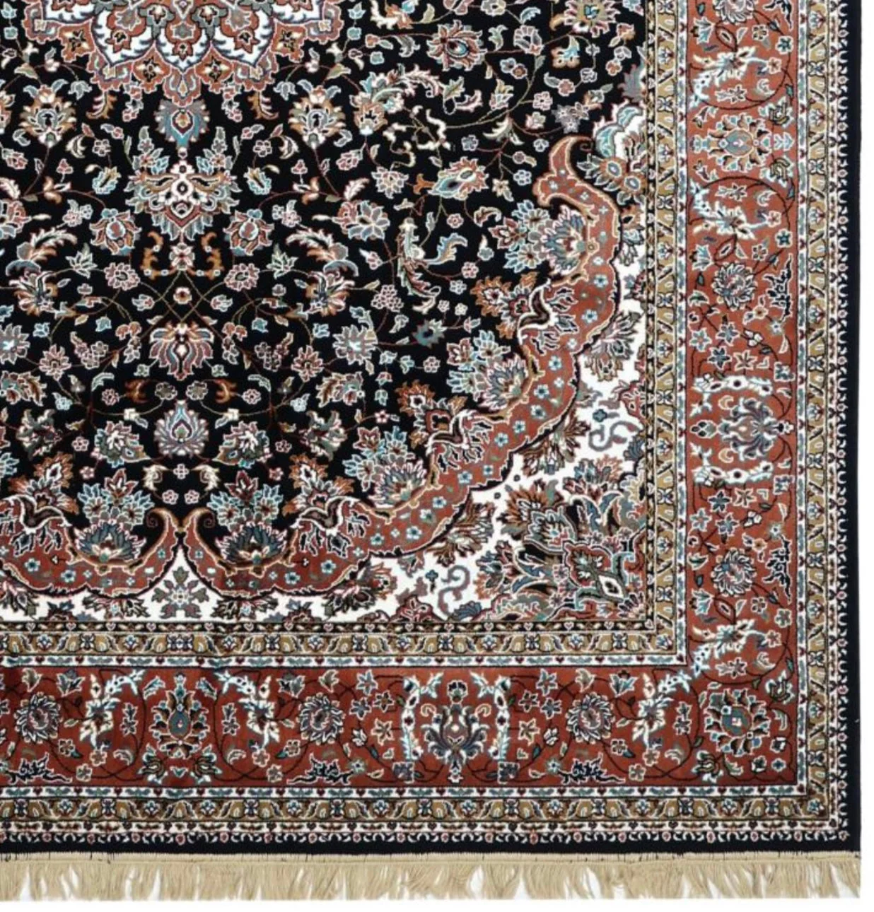 Kashmiri Persian Design Carpet For Living Room Bedroom And For Hall | Machine Woven Designer Anti Skid Carpets - Image 6