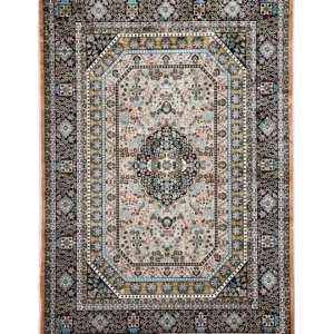 Kashmiri Persian Design Carpet For Living Room Bedroom And For Hall | Machine Woven Designer Anti Skid Carpets