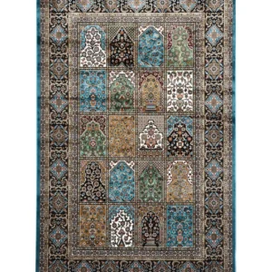 Kashmiri Persian Design Carpet For Living Room Bedroom And For Hall | Machine Woven Designer Anti Skid Carpets