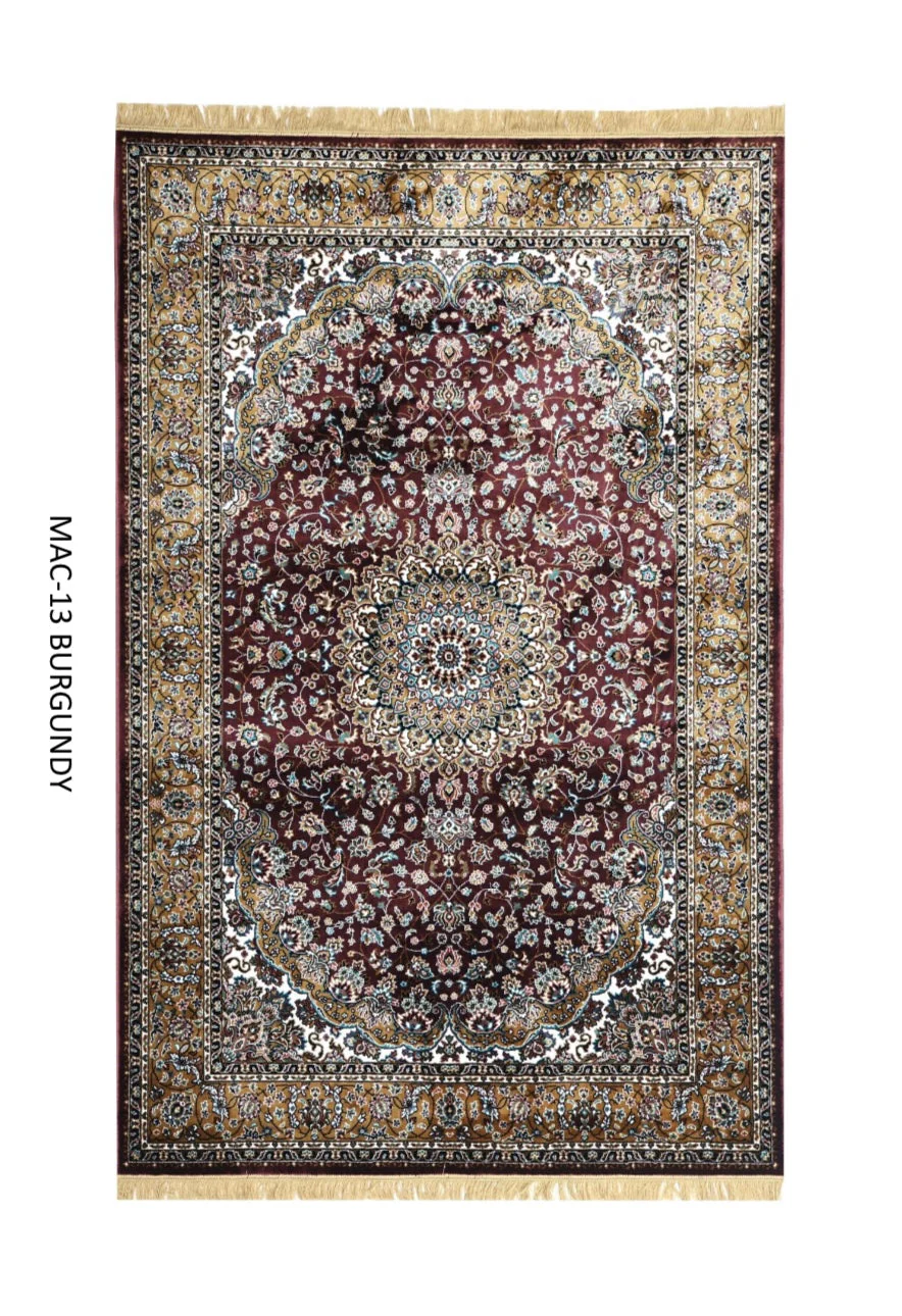 Kashmiri Persian Design Carpet For Living Room Bedroom And For Hall | Machine Woven Designer Anti Skid Carpets - Image 3