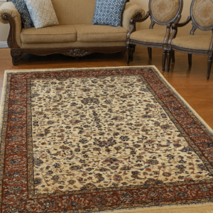 Kashmiri Persian Design Carpet For Living Room Bedroom And For Hall | Machine Woven Designer Anti Skid Carpets