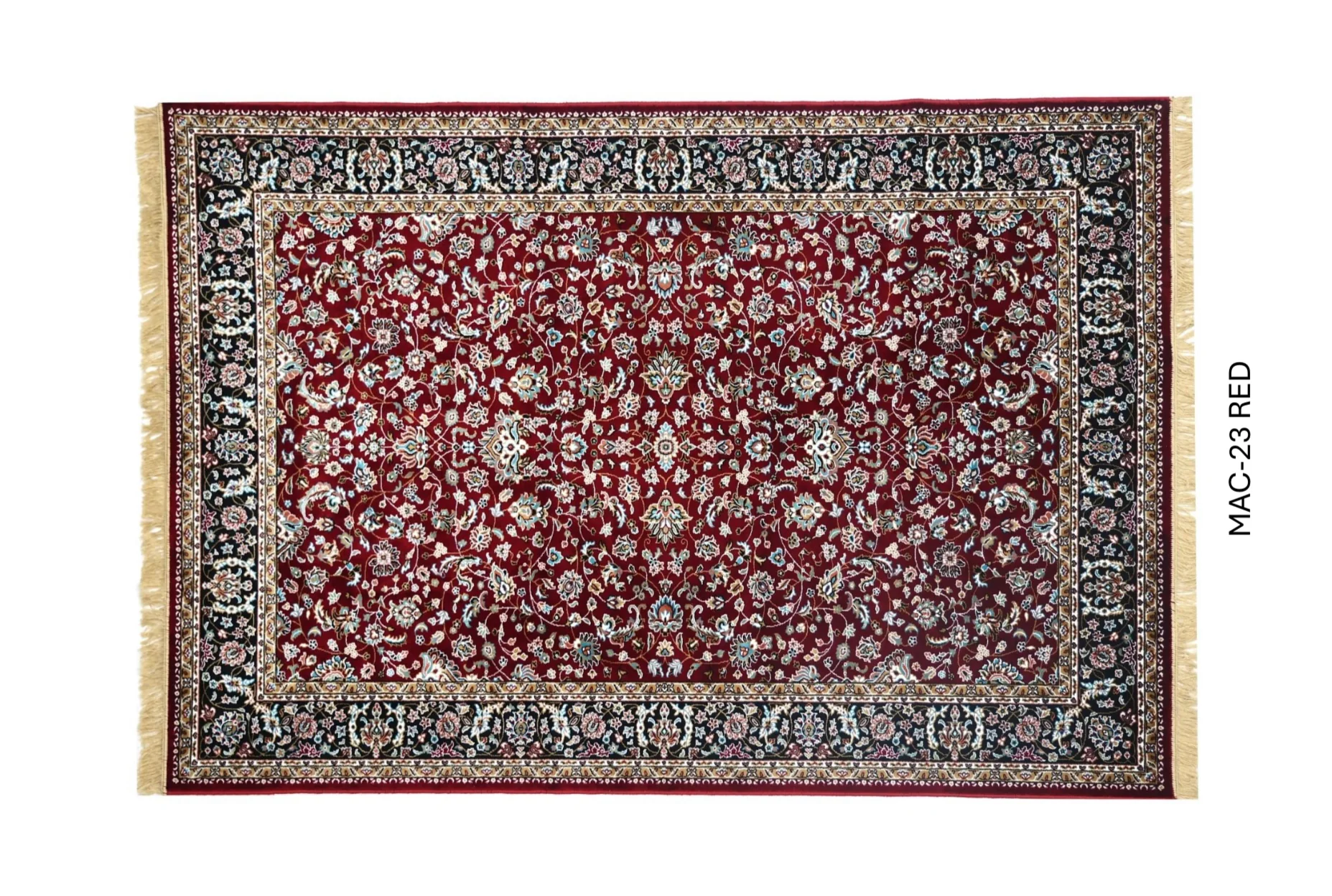 Kashmiri Persian Design Carpet For Living Room Bedroom And For Hall | Machine Woven Designer Anti Skid Carpets - Image 2