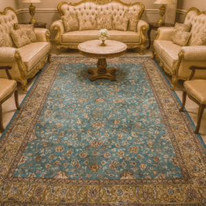 Kashmiri Persian Design Carpet For Living Room Bedroom And For Hall | Machine Woven Designer Anti Skid Carpets