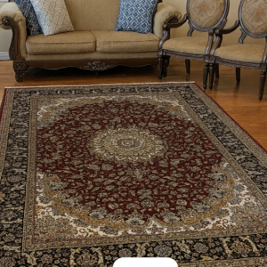 Kashmiri Persian Design Carpet For Living Room Bedroom And For Hall | Machine Woven Designer Anti Skid Carpets