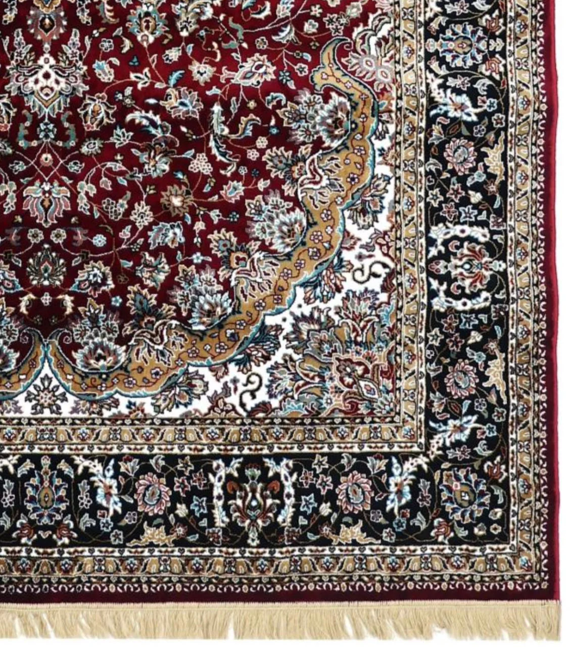 Kashmiri Persian Design Carpet For Living Room Bedroom And For Hall | Machine Woven Designer Anti Skid Carpets - Image 5