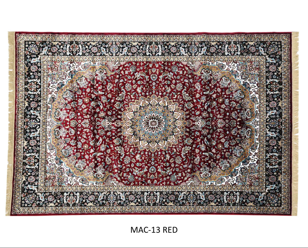Kashmiri Persian Design Carpet For Living Room Bedroom And For Hall | Machine Woven Designer Anti Skid Carpets - Image 4