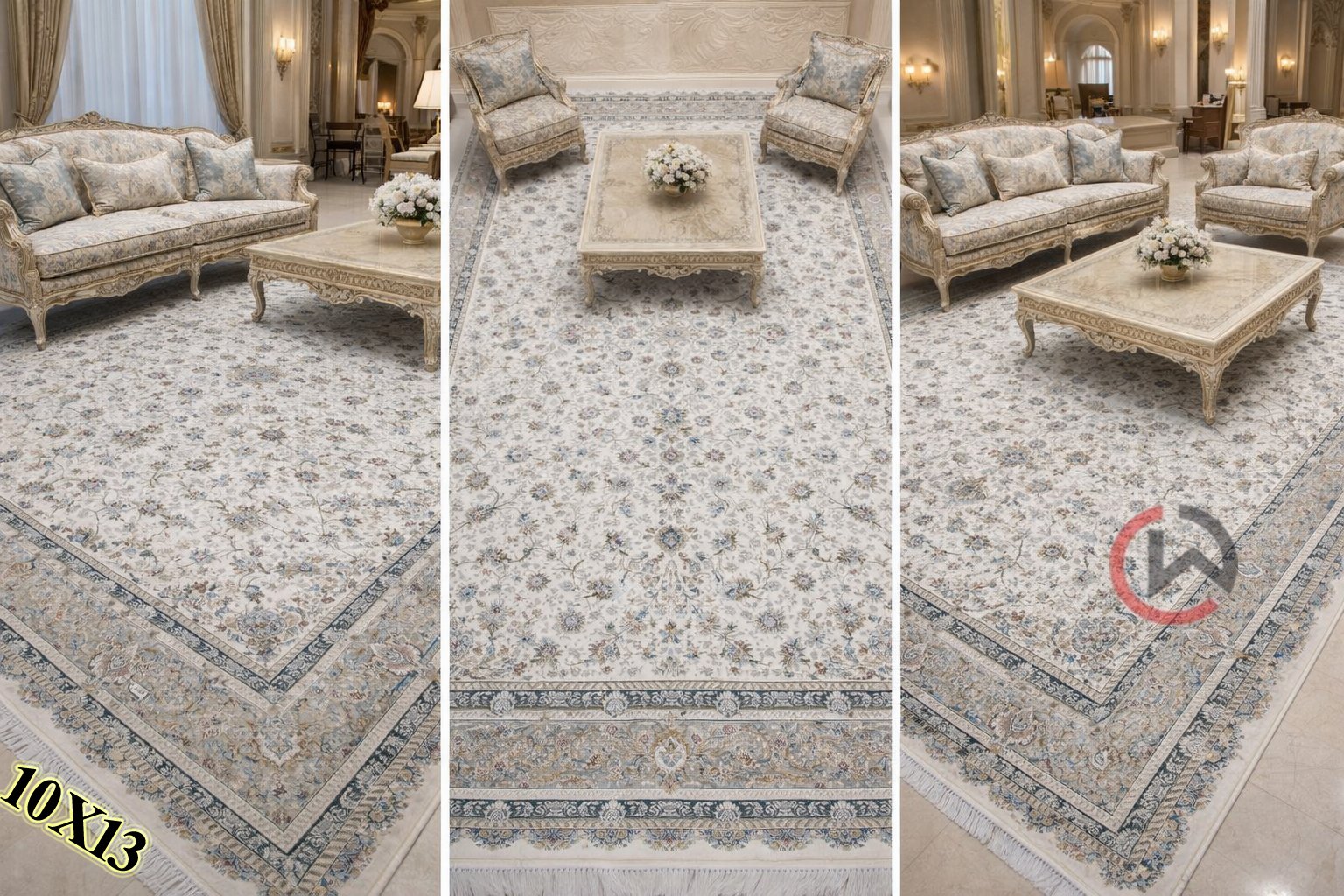 Ultra Premium Highest Density Imported Irani Persian Silk Carpet for Your Living Room, Hall & Dinning Area 10 Feet x 13 Feet