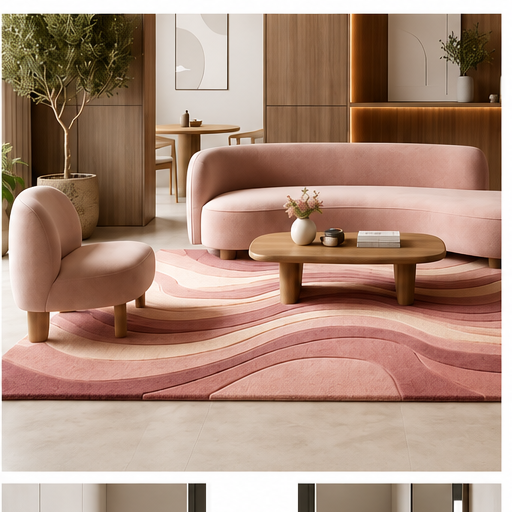 Hand-Tufted New Zealand Wool Carpets Luxury Handmade Rugs & Carpets - Image 4