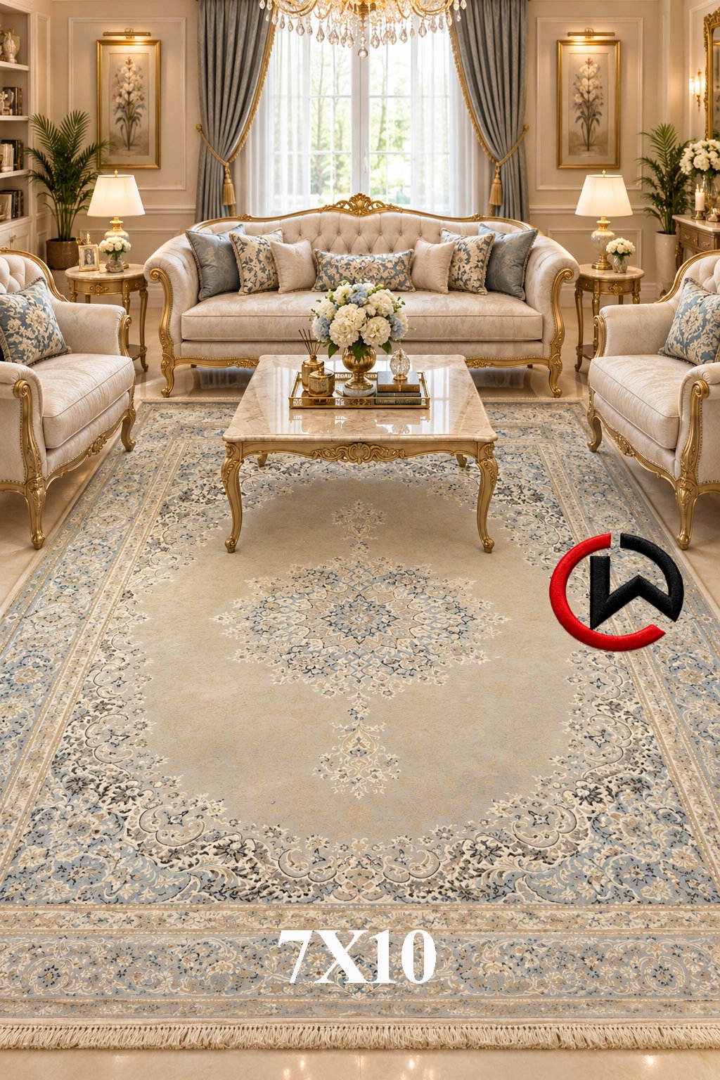 Turkey Imported Ultra Premium Carpet 7X10 Feet | Luxury Persian Design
